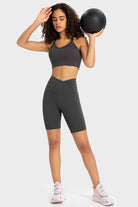 TrainTech V-Waist Biker Shorts - FleekGoddess