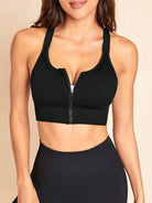 TrainTech Crisscross Zip Up Active Tank - FleekGoddess