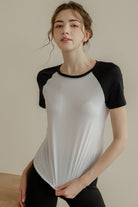 FleeceFlex Round Neck Short Raglan Sleeve T-Shirt - FleekGoddess
