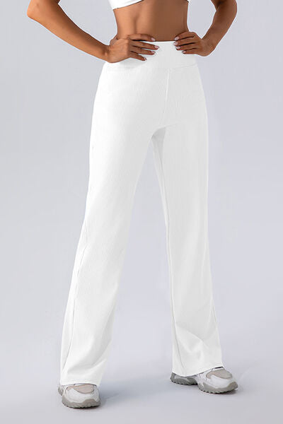 High Waist Straight Active Pants - FleekGoddess