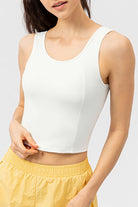 TrainTech Round Neck Wide Strap Active Tank - FleekGoddess