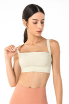 TrainTech Pleated Open Back Sports Bra - FleekGoddess