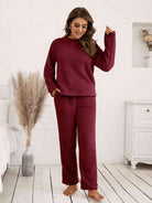 FleeceFlex Teddy Long Sleeve Top and Pants Lounge Set - FleekGoddess