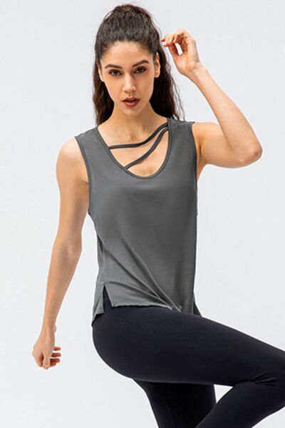 YogaFlex Cutout Reversible Active Tank - FleekGoddess