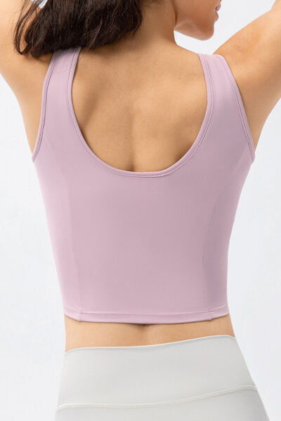 TrainTech Round Neck Wide Strap Active Tank - FleekGoddess