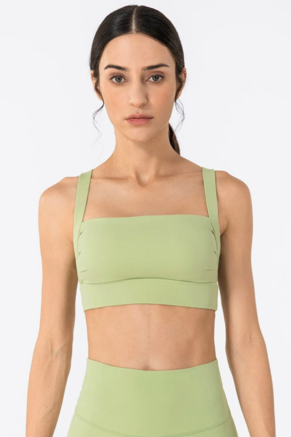 TrainTech Pleated Open Back Sports Bra - FleekGoddess