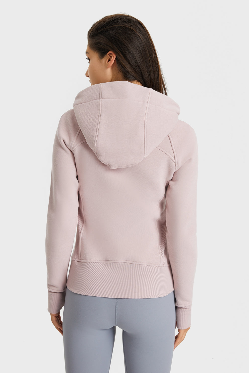 FleeceFlex Zip Up Seam Detail Hooded Sports Jacket - FleekGoddess