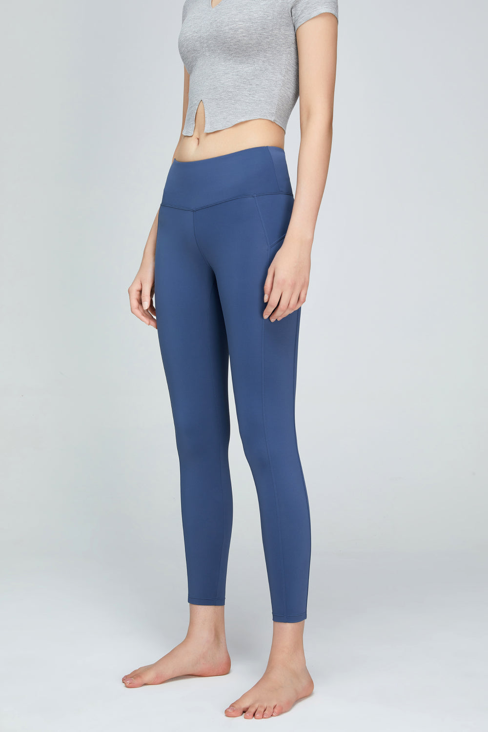 TrainTech Seam Detail Wide Waistband Sports Leggings - FleekGoddess