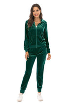 FleeceFlex Zip-Up Hooded Jacket and Pants Set - FleekGoddess