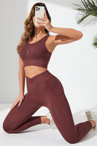 TrainTech Ribbed Tank and Active Leggings Set - FleekGoddess