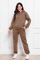 FleeceFlex Drop Shoulder Long Sleeve Hoodie and Pants Set - FleekGoddess