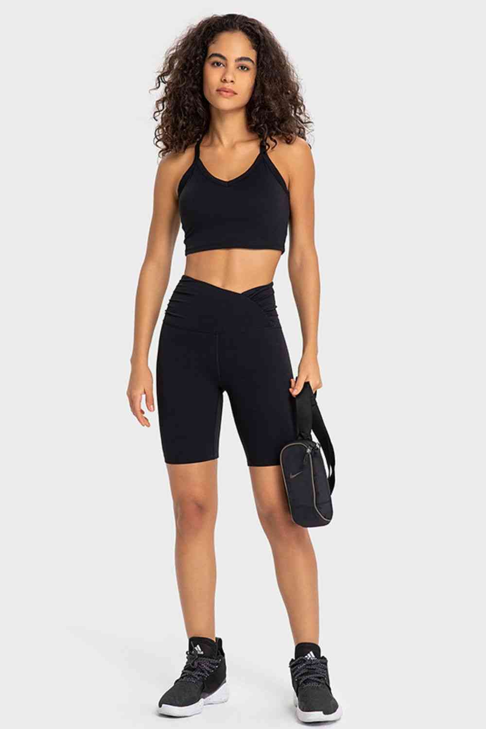 TrainTech V-Waist Biker Shorts - FleekGoddess