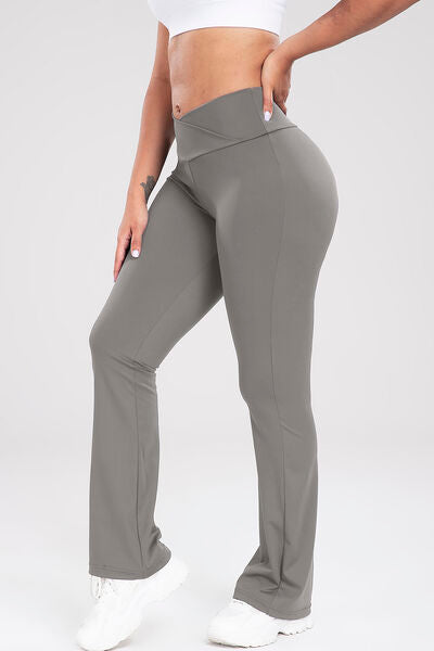 Wide Waistband Bootcut Active Pants - FleekGoddess