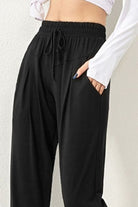 FleeceFlex Drawstring High Waist Active Pants - FleekGoddess