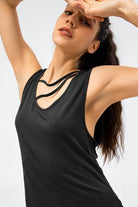 YogaFlex Cutout Reversible Active Tank - FleekGoddess