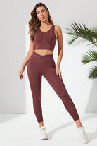 TrainTech Ribbed Tank and Active Leggings Set - FleekGoddess