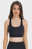 TrainTech Contrast Sports Bra - FleekGoddess