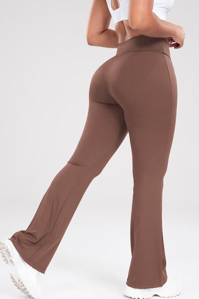 Wide Waistband Bootcut Active Pants - FleekGoddess