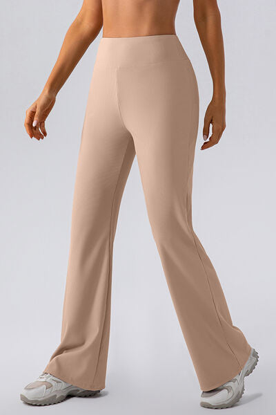 High Waist Straight Active Pants - FleekGoddess