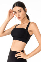 TrainTech Pleated Open Back Sports Bra - FleekGoddess