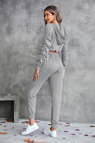 FleeceFlex Ruched Raglan Sleeve Hoodie and Joggers Set - FleekGoddess