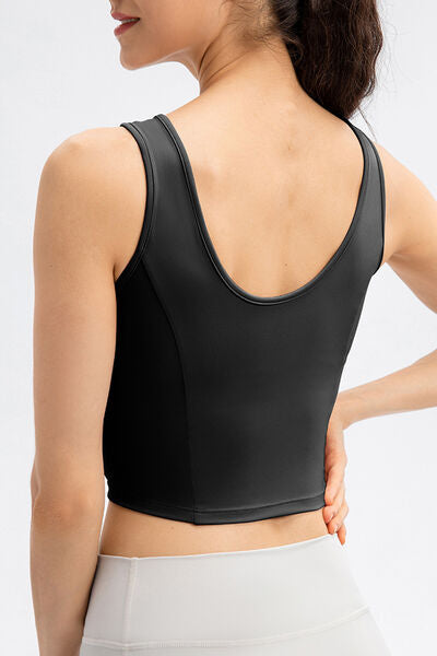 TrainTech Round Neck Wide Strap Active Tank - FleekGoddess