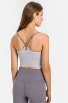 YogaFlex Crisscross Back Scoop Neck Sports Cami - FleekGoddess