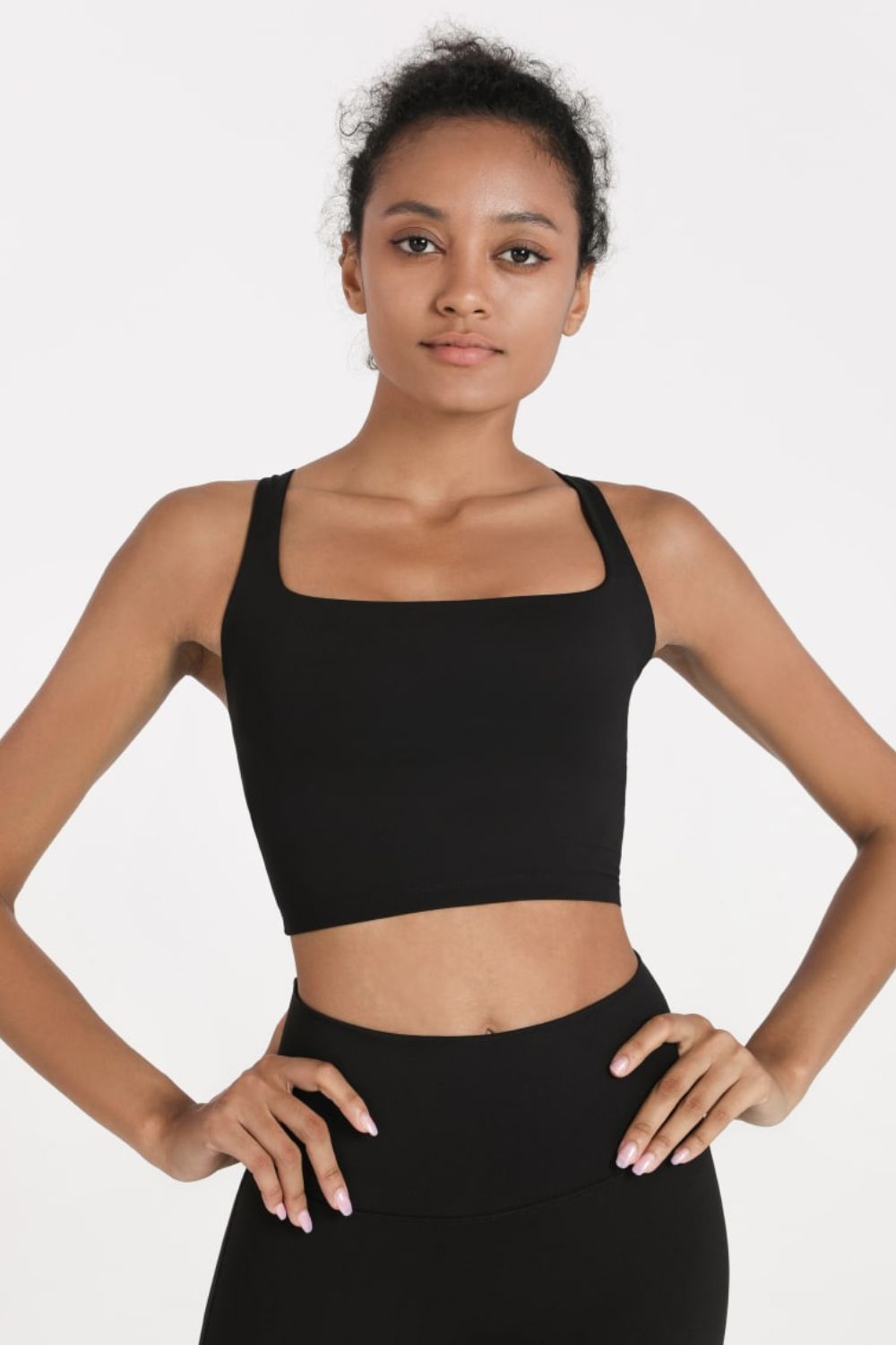 TrainTech Crisscross Open Back Cropped Sports Cami - FleekGoddess