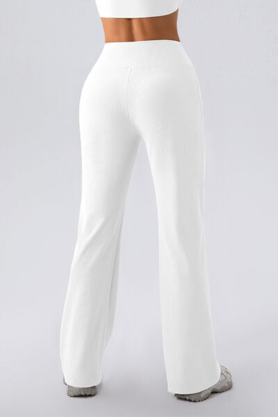 High Waist Straight Active Pants - FleekGoddess