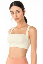 TrainTech Pleated Open Back Sports Bra - FleekGoddess