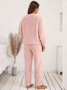 FleeceFlex Teddy Long Sleeve Top and Pants Lounge Set - FleekGoddess