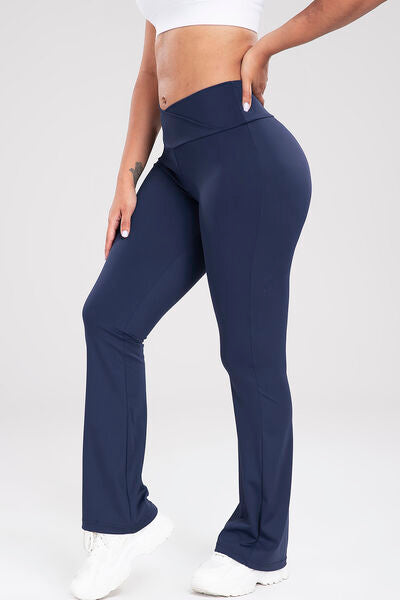 Wide Waistband Bootcut Active Pants - FleekGoddess