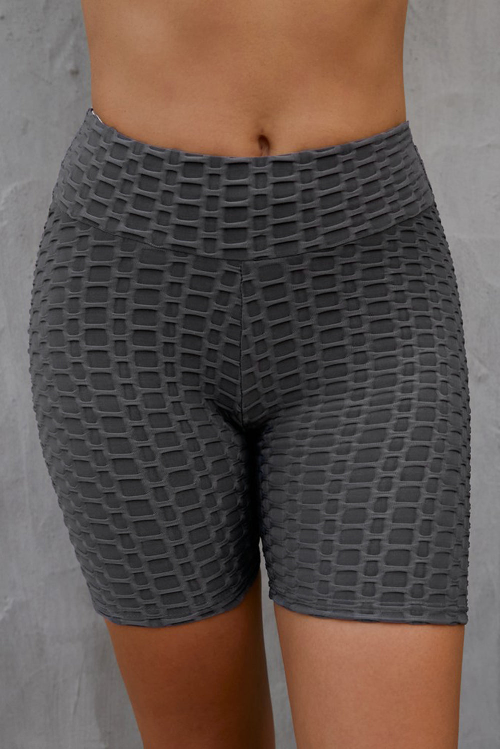 TrainTech Textured High Waisted Biker Shorts - FleekGoddess