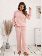 FleeceFlex Teddy Long Sleeve Top and Pants Lounge Set - FleekGoddess