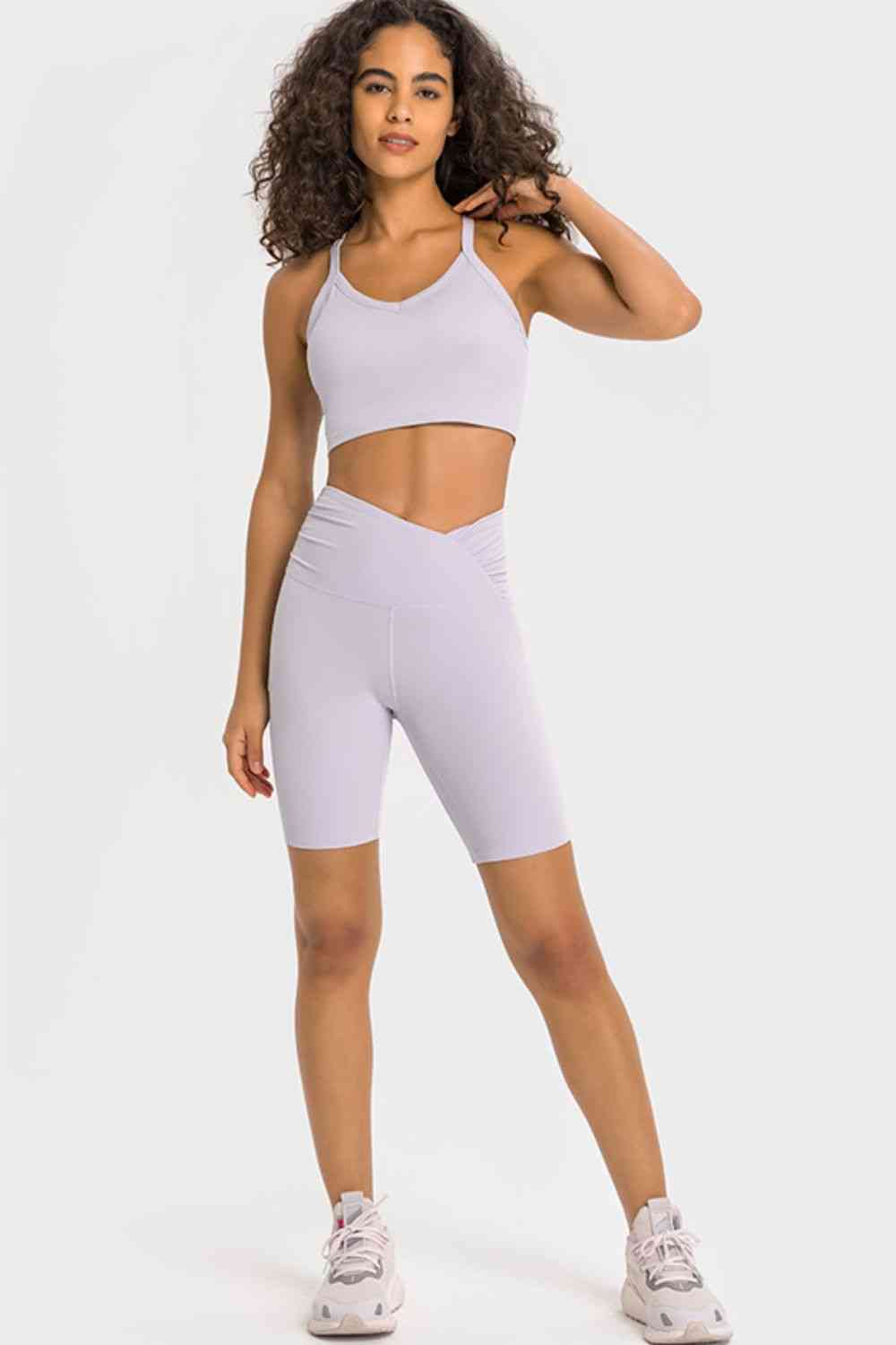 TrainTech V-Waist Biker Shorts - FleekGoddess