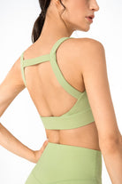 TrainTech Pleated Open Back Sports Bra - FleekGoddess