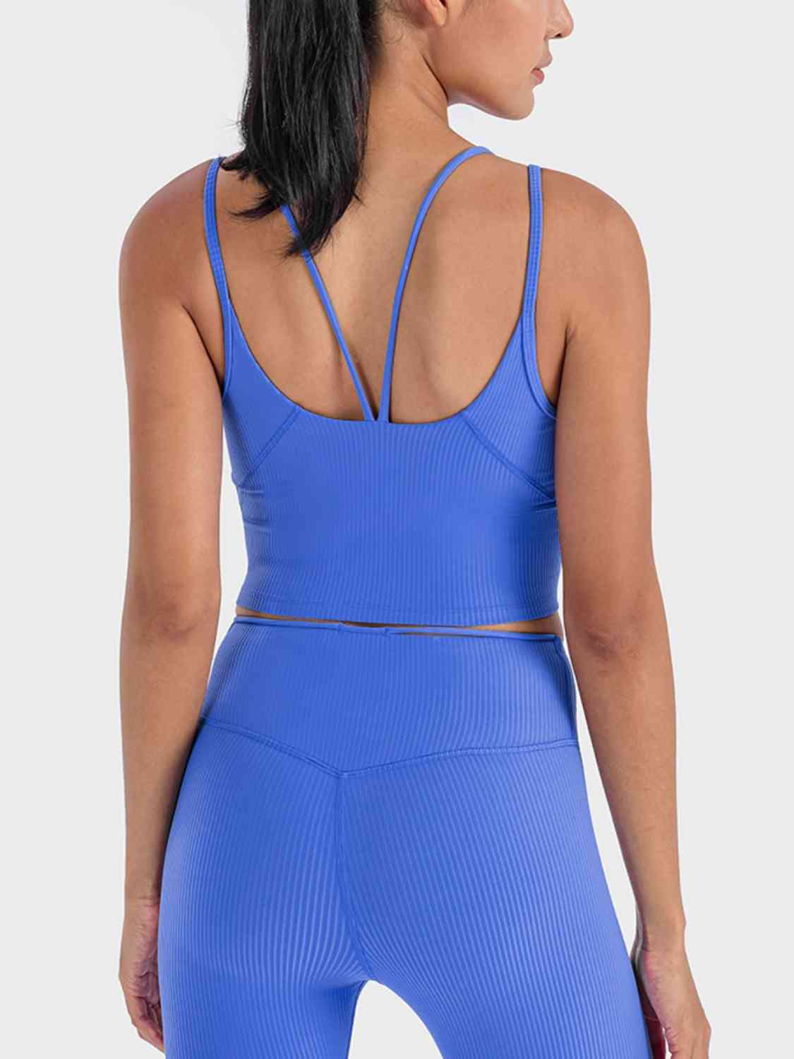 YogaFlex Double Strap Ribbed Sports Cami - FleekGoddess