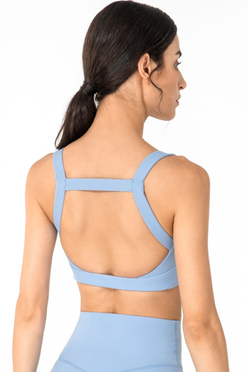 TrainTech Pleated Open Back Sports Bra - FleekGoddess