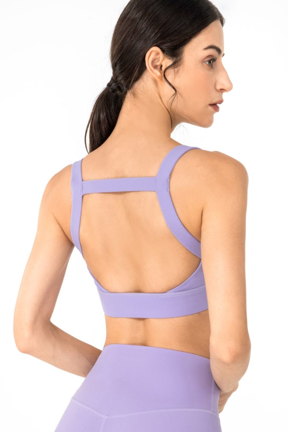 TrainTech Pleated Open Back Sports Bra - FleekGoddess