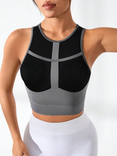 YogaFlex Color Block Round Neck Active Tank - FleekGoddess