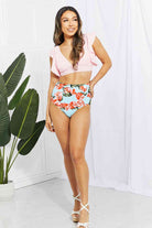 Fleek Goddess Floral Ruffled High Waist Bikini Set - FleekGoddess