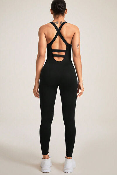 TrainTech Crisscross Wide Strap Jumpsuit - FleekGoddess