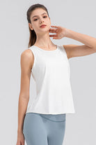 TrainTech Wide Strap Round Neck Active Tank - FleekGoddess