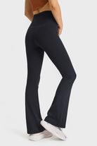 YogaFlex Elastic Waist Flare Yoga Pants - FleekGoddess