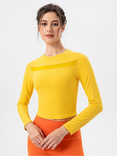 TrainTech Round Neck Long Sleeve Active T-Shirt - FleekGoddess