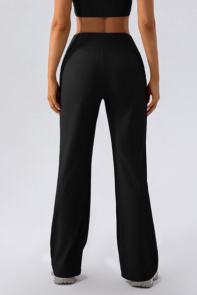 High Waist Straight Active Pants - FleekGoddess