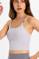 YogaFlex Crisscross Back Scoop Neck Sports Cami - FleekGoddess