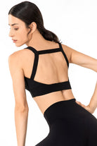 TrainTech Pleated Open Back Sports Bra - FleekGoddess