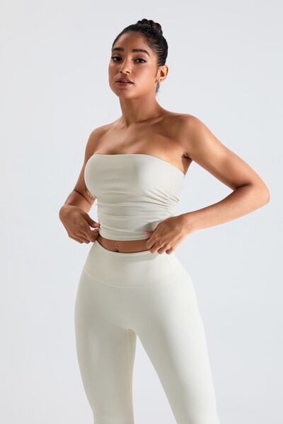 YogaFlex Ribbed Active Bandeau Top - FleekGoddess