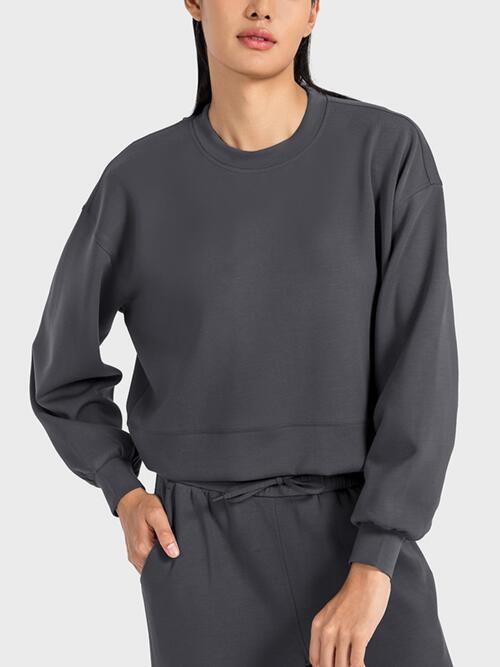 FleeceFlex Drop Shoulder Crewneck Shirt - FleekGoddess